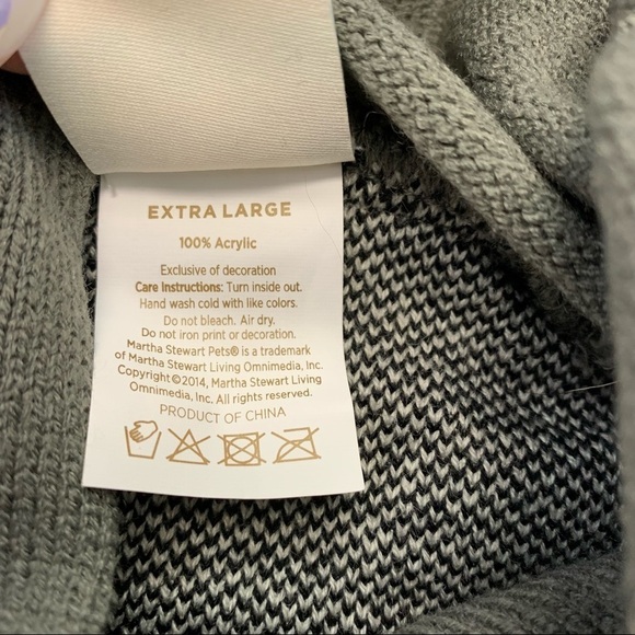 𝅺MARTHA Stewart gray raccoon hooded knit sweater XL - Picture 7 of 8